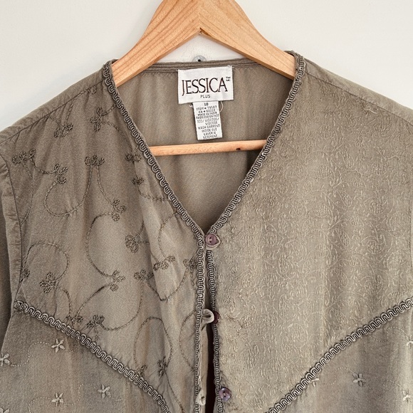 Vintage Jessica Boho Top - button down - short sleeve - Plus Size 18 - Picture 5 of 6